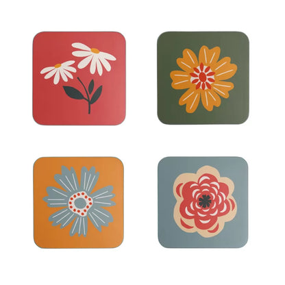 RHS Cottage Garden Set of 4 Coasters - Multi