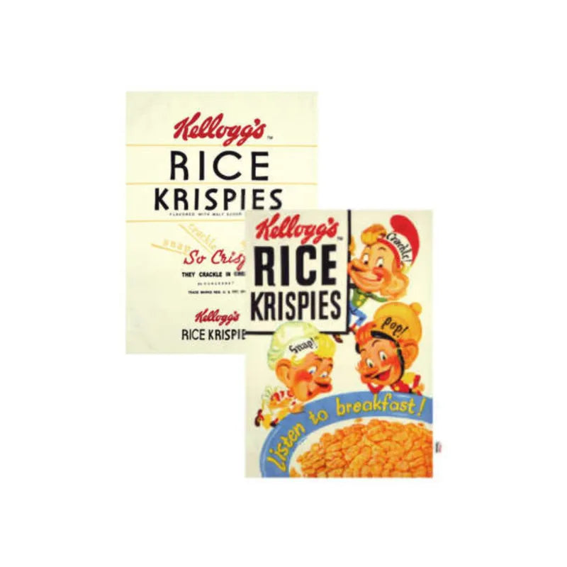 Vintage Kelloggs Rice Crispies Set of 2 Tea Towels