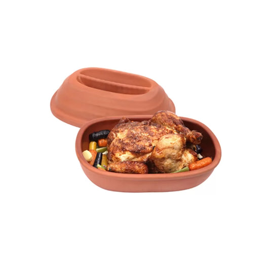 Terracotta Chicken Roaster with Lid