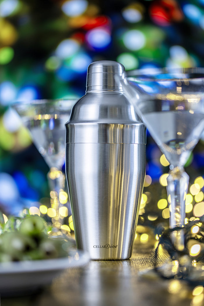 CellarDine Stainless Steel Classic Cocktail Shaker - 500ml