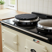 Rushbrookes Butchers Stripe Round Hob Cover (Made in UK)