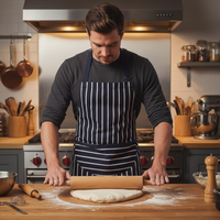 Rushbrookes Butchers Stripe Long Adult Apron (Made in UK)