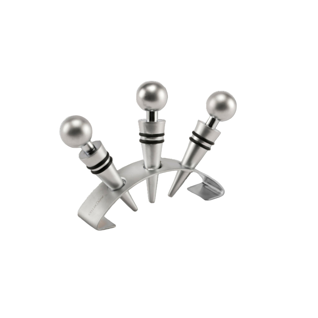 CellarDine Three Piece Stopper Set Stand