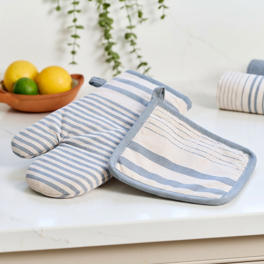 Harbour Stripes Pot Grab - Blue
