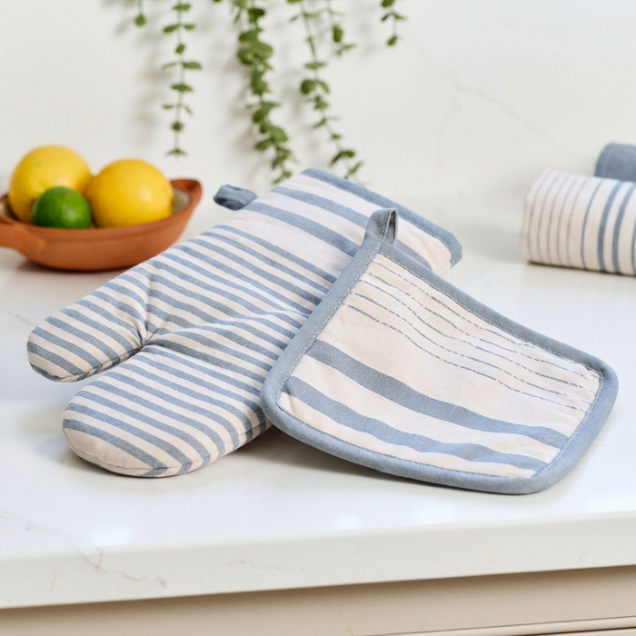 Harbour Stripes Pot Grab - Blue