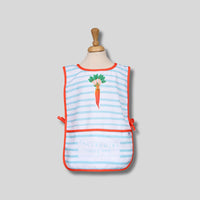 RHS Home Grown carrot-themed children’s apron made from eco-friendly RPET for messy play

