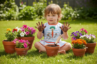 RHS Home Grown Carrots RPET Children’s Messy Play Apron | Eco Kids Apron for Baking & Crafts