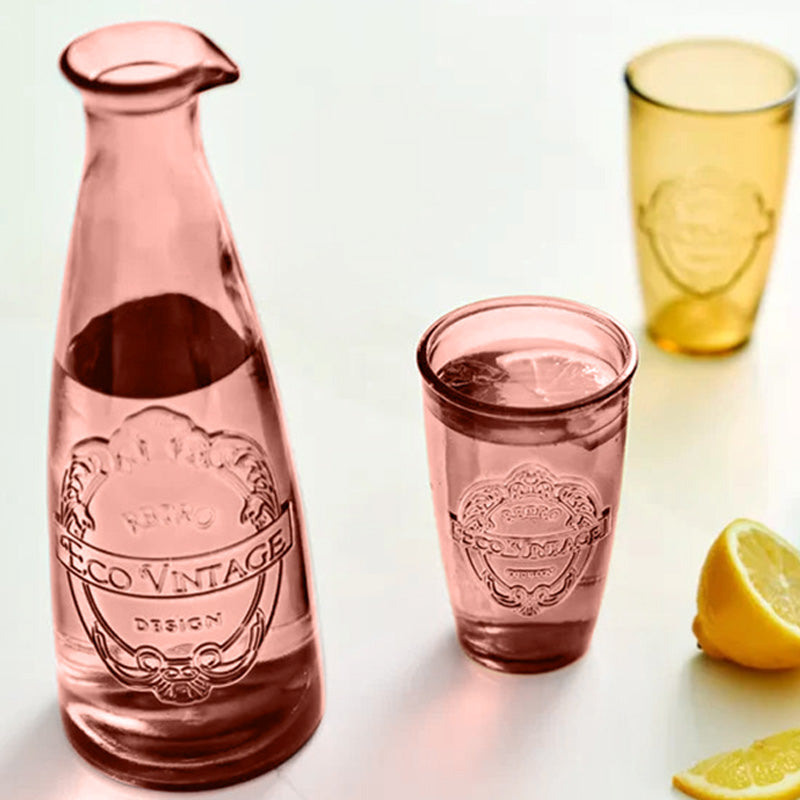 Sintra Recycled Glass Carafe - Blush