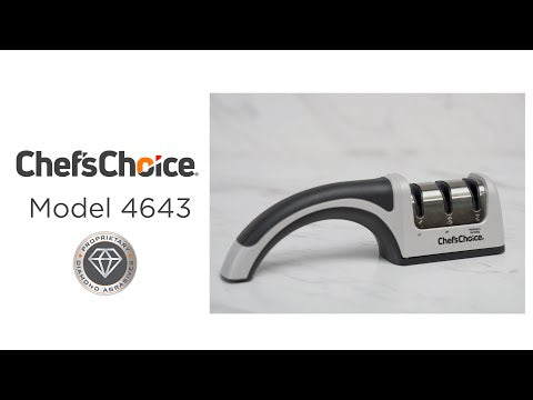 Chefs Choice 4643 AngleSelect Manual Knife Sharpener - Silver