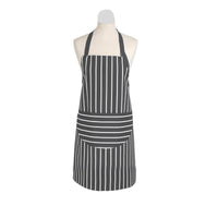 Rushbrookes Butchers Stripe Adult Apron (Made in UK) - Slate Grey
